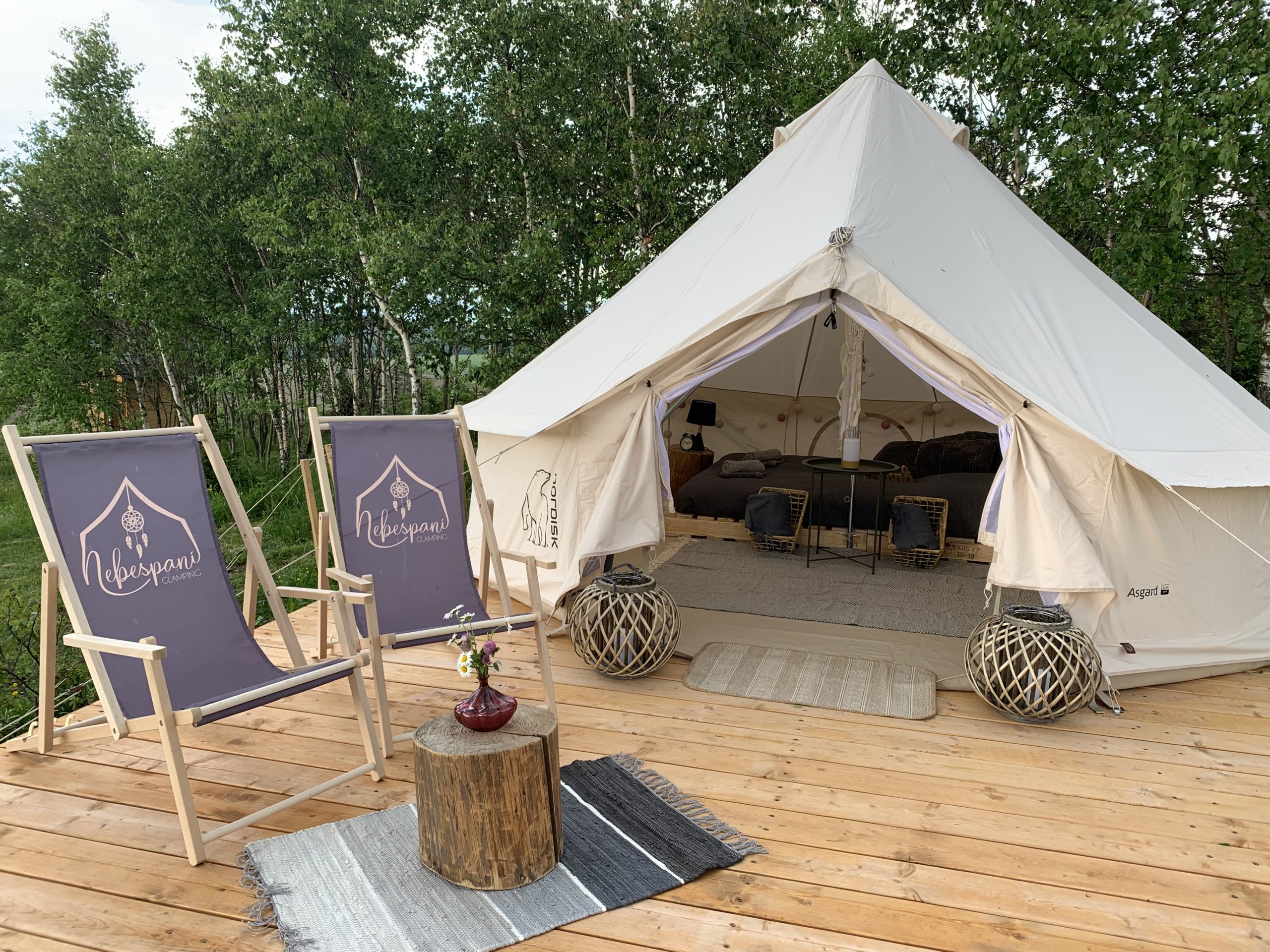Luxusní stany - glamping - České Petrovice Glamping camp České Petrovice